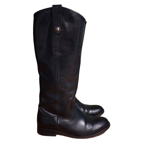 Frye Shoes - Frye Women's Melissa Button Riding Boots Equestrian Leather Boots Black sz 6